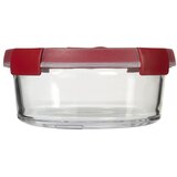Curver Smart Glass okrugli stakleni držač za hranu 0,6L, proziran / crven | shoptok.hr