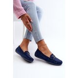 Boto Women's Stylish Suede Moccasins Navy Blue Rabell | Shoptok.si