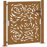 vidaXL Vrtna vrata 105x105 cm preperevanje jeklena ognjena oblika | Shoptok.si