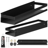 springos Viseča kopalniška polica za tuš kabino 40x10 cm inox loft črna., (21635465) | Shoptok.si
