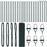 vidaXL varjena žična ograja s 13 stebrički Zelena 0.4x50 m jeklo | Shoptok.si