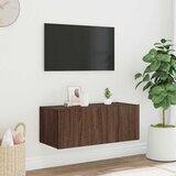  Zidni TV ormarić s LED svjetlima boja hrasta 80x35x31 cm | shoptok.hr