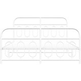  Metalni okvir kreveta uzglavlje i podnožje bijeli 150 x 200 cm | shoptok.hr