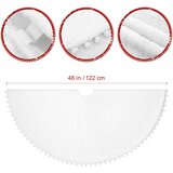 GARNECK 122cm belo krilo za božično drevo z mehko plišasto podlogo | Shoptok.si