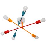  Plafonski luster CAMBRIDGE 6xE27/20W/230V plava/crvena/narandžasta | Eponuda.com