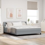 vidaXL Box Spring Krevet s Madracem Svjetlosiva 180x200 cm Tkanina Cijene