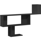 Maison Chic Stenska polica - Viseča Polica črna 100x15x70 cm inženirski les, (21794184) | Shoptok.si