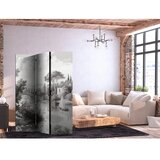  Paravan - Black and White Vintage Landscape - Retro View of a Pond with a Boat 135x172 Jednostrani | shoptok.hr