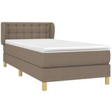  Box spring postelja z vzmetnico taupe 90x190 cm blago, (20897145) | Shoptok.si
