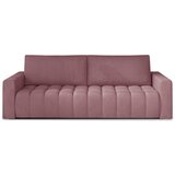 ELTAP Rožnata žametna raztegljiva/s prostorom za shranjevanje sedežna garnitura 247 cm Lazaro – | Shoptok.si
