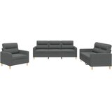 3-dijelni set sofa s jastucima tamnosivi od tkanine | shoptok.hr
