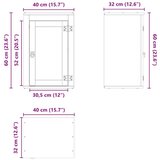  Cabinet s policom Med 60 x 32 x 40 cm Čvrsto borovo drvo | shoptok.hr