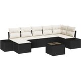 vidaXL 7-delni vrtni kavč set z blazinami rjavega poli ratana | Shoptok.si