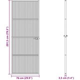  Vrata za dom 76 x 201,5 x 3,5 cm Aluminij i kaljeno staklo | Eponuda.com