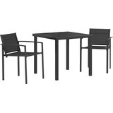  Set vanjskog namještaja 3 pcs Crna i antracit 80 x 80 x 73 cm | shoptok.hr