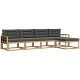  Set vanjskih sofa 4 kom. Bijela i antracit Poliester | shoptok.hr
