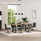 vidaXL Jedilni stoli 6 kosov črno umetno usnje | Shoptok.si