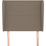  Uzglavlje s ušima smeđesivo 93x23x118/128 cm od tkanine | Eponuda.com