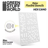 Green Stuff World flexible stencils - hex camo (4x5mm) Cene