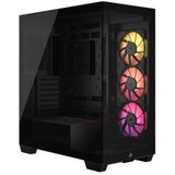 Corsair kućište 3500X Mid-Tower/ATX/kaljeno staklo/bez napajanja/ARGB/crna