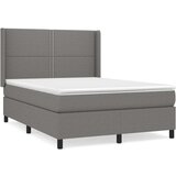  Box spring postelja z vzmetnico temno siva 140x200 cm blago, (20726200) | Shoptok.si
