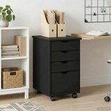  Mobilni ormar s kotačem Crna 34 x 39 x 56 cm Masivna borovina | shoptok.hr
