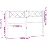  Metalno zamjensko uzglavlje crno 160 cm | shoptok.hr