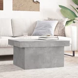 vidaXL Klubska mizica betonsko siva 80x55x40 cm inženirski les