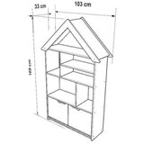 Hanah home polica za knjige masal white | ePonuda.com