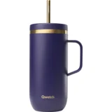 Qwetch Cold Cup termo lonček z ročajem 600 ml - temno vijolična in zlata
