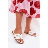 Boto Women's Flat Heeled Sandals With Cutouts Eco Leather White Ecapus | Shoptok.si