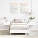 vidaXL posteljni okvir brez ležišča Bela 75x190 cm Inženirski les | Shoptok.si