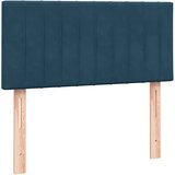  Box spring krevet s madracem tamnoplavi 80x220 cm baršunasti | shoptok.hr