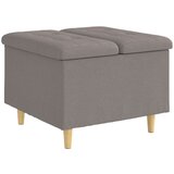  Otoman za pohranu s jastukom Sivo-smeđa 60 x 60 x 45 cm tkanina - Sivo-smeđa 60 cm tkanina | shoptok.hr