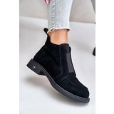 S. BARSKI Suede Low Ankle Boots With Flat Heel Insulated D&A | Shoptok.si