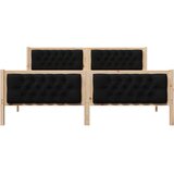  Konstrukcija postelje Črna 180 x 200 cm Masivno borovo les, (5000084226) | Shoptok.si