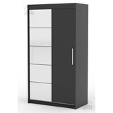 ADRK Furniture Garderobna omara z drsnimi vrati Esti - 120 cm - črna Cene