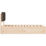 Krevetni okvir s tapiciranim uzglavljem Sivo-smeđa 75 x 190 cm | shoptok.hr