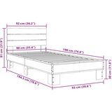 Okvir za krevet boja hrasta 90x190 cm konstruirano drvo i metal | shoptok.hr