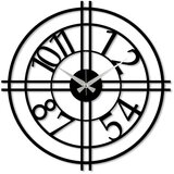 Wallity Dekorativni metalni zidni sat Metal Wall Clock 33 - Crno Cene