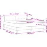  Okvir za krevet s madracem - Tamnozelena 160x200 cm Baršun | shoptok.hr