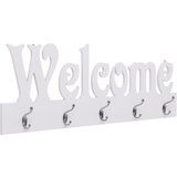 vidaXL Stenski obešalnik za plašče WELCOME bel 74x29,5 cm, (20768582) Cene