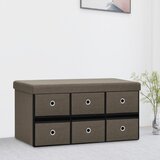 vidaXL Zložljiva klop s prostorom za shranjevanje rjava 76x38x38 cm Cene
