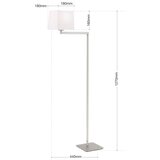 Orion Stl 12-1187/1 - Stojeća lampa CARLTON 1xE27/40W/230V bela/matni hrom | Eponuda.com
