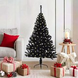 vidaXL Umjetna preddekorirana božićna jelka Črna 120 cm PVC | Shoptok.si