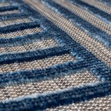 Flair Rugs Tamno plavi unutarnji i vanjski tepih 120x170 cm Vigo Blocks – | shoptok.hr
