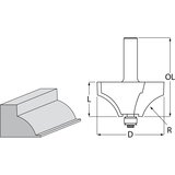 Makita okrugli rezač sa profilom D-48561