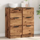 vidaXL Komoda 2 kom staro drvo 30x30x70 cm konstruirano drvo | shoptok.hr