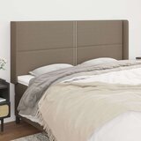  Vzglavje z ušesi taupe 203x16x118/128 cm blago, (20953624) | Shoptok.si