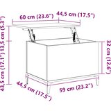  Stolić za kavu crni 60 x 44,5 x 45 cm od konstruiranog drva | shoptok.hr